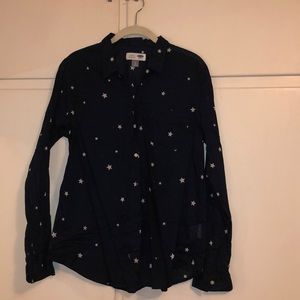 Star print Old Navy button down